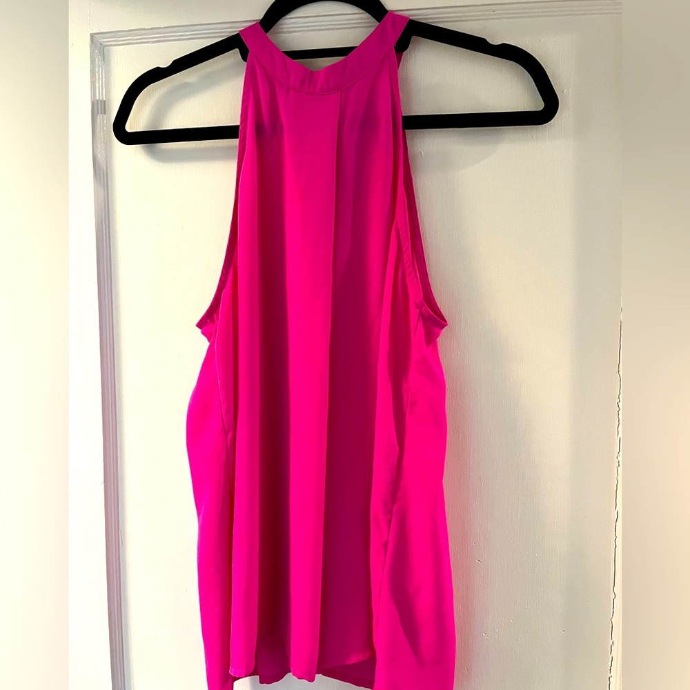Hot pink sheer top